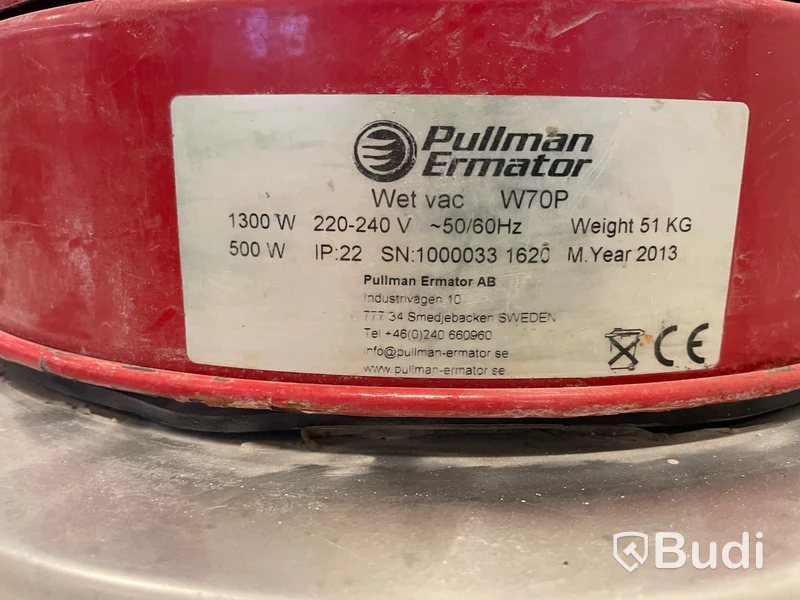 Våtsug — Pullman, W70P. OBS! Utkastarpump saknas