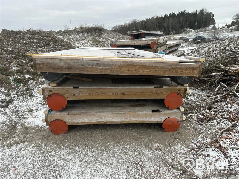 3 st Flytbryggor/arbetsplattform, olika storlekar