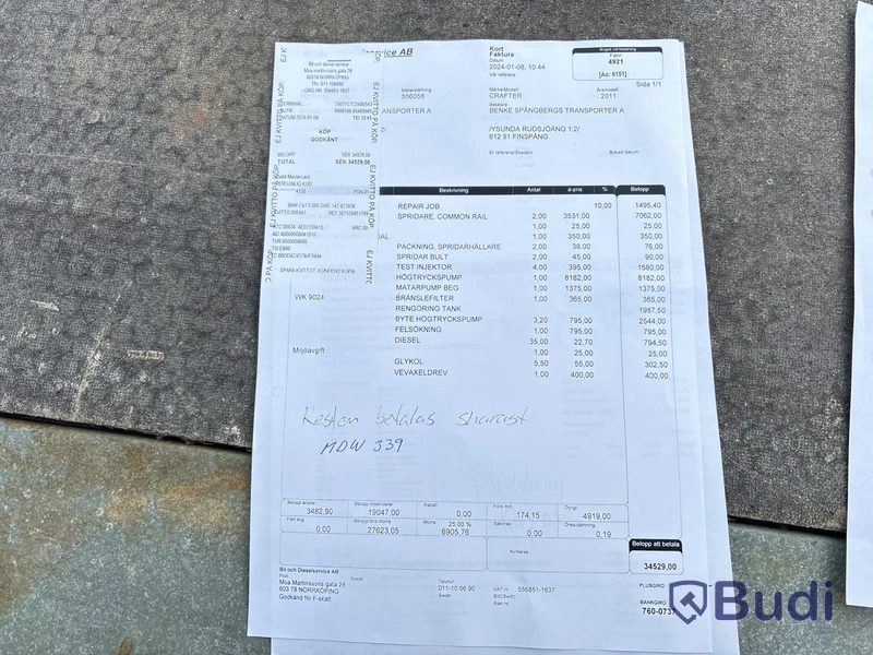 Volkswagen Crafter 35 volymskåp med bakgavellyft 2.0 TDI (163hk) -2011