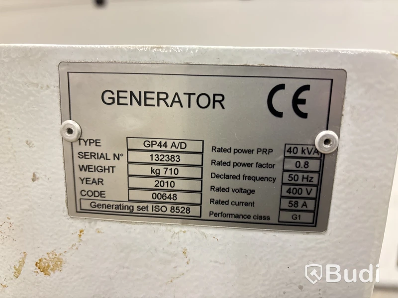 Elverk med dieselmotor PWR 40kVa