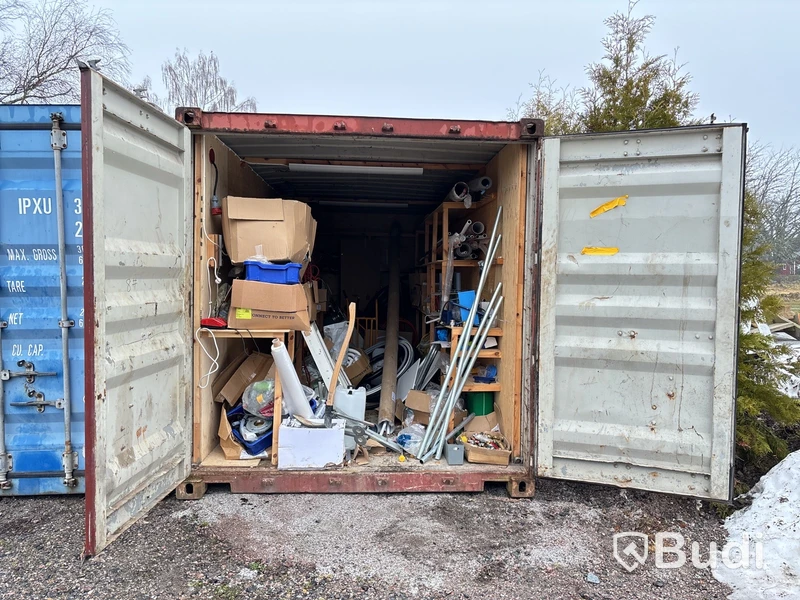 Container 20 fot med innehåll