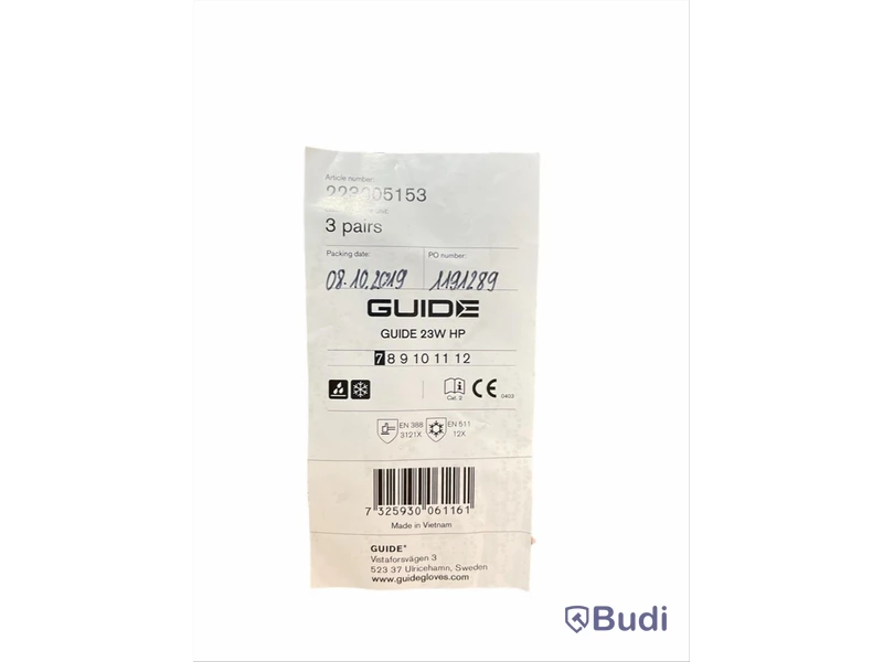 20 st. Handske Guide 23W HP, Totalt ord. pris inkl. moms: ca 7000 kr