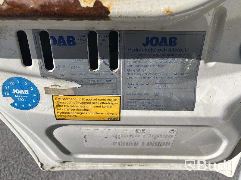 Kranväxlare Volvo FMX 450 6x2 -2015 | Euro6 | HMF 2620| JOAB
