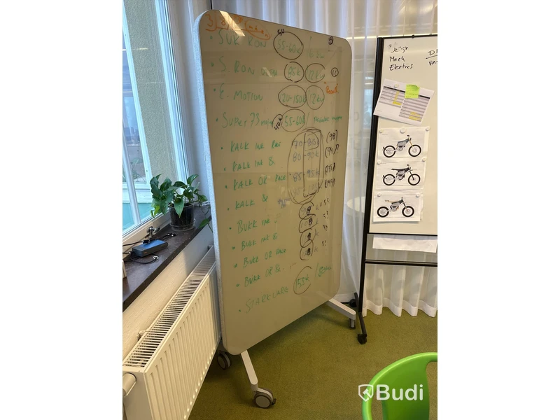 Whiteboard på hjul 100x197cm