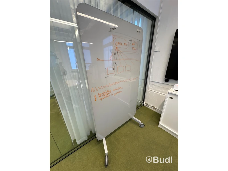 Whiteboard på hjul, 100x197cm
