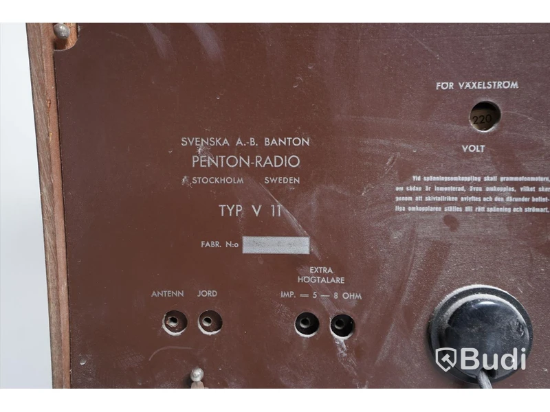Radio, Grammofon Penton, Opera V11, 1950-tal. Obs! Ej funktionstestad.
