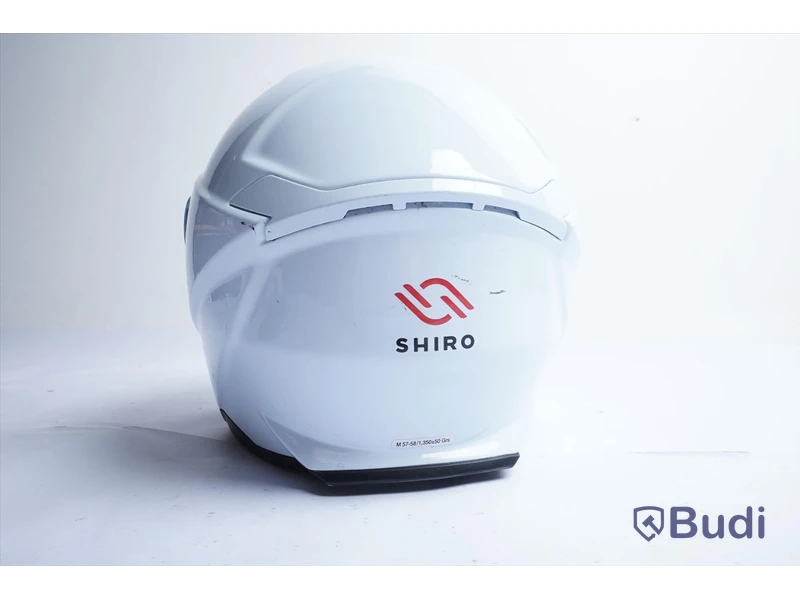 Crosshjälm Shiro SH-351 VIT, M 57-58 cm Begagnad.