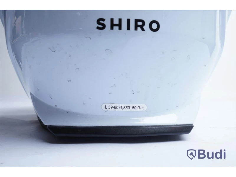 Crosshjälm Shiro SH-351 VIT, L 59-60 cm Begagnad.