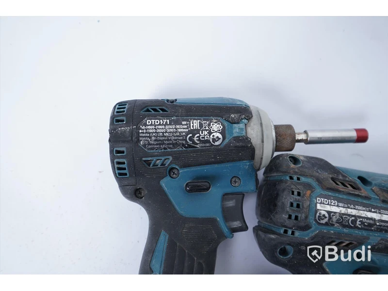 3 st. Skruvdragare Makita DDF480, Makita DTD129, Makita DTD171. Utan batteri.