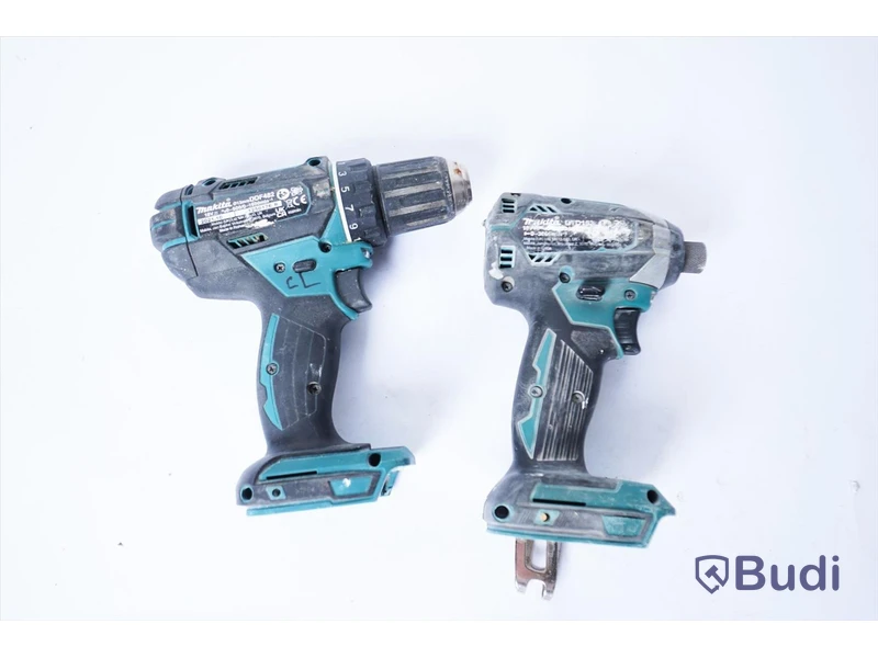2 st. Skruvdragare Makita DDF482, Makita DTD153. inkl. batteri och laddare. Funktionstestad.