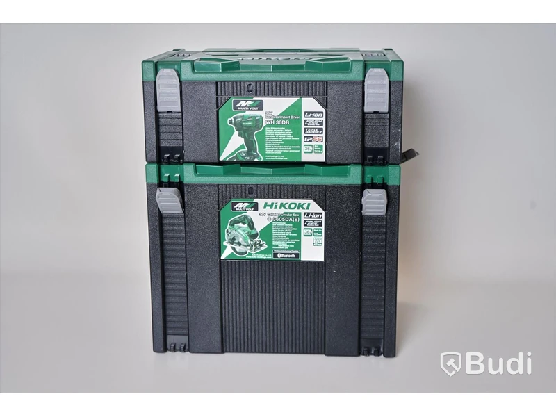 Hikoki cirkelsåg och slagskruvdragare med laddare, utan batteri