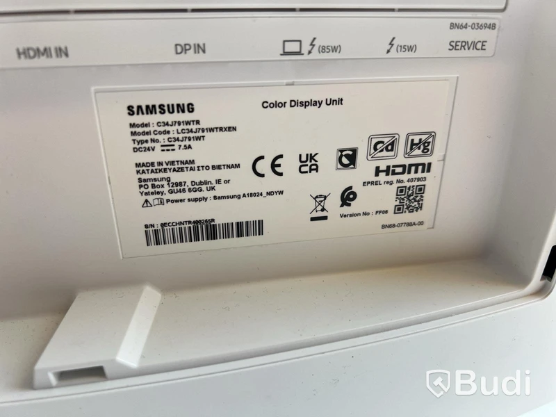 Datorskärm Samsung C34J791WTR Välvd.