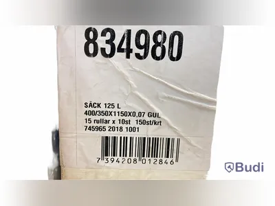 60 st. Rullar, Sopsäck Plast Risktvätt 125L. Totalt ord. pris inkl. moms: ca 4800 kr