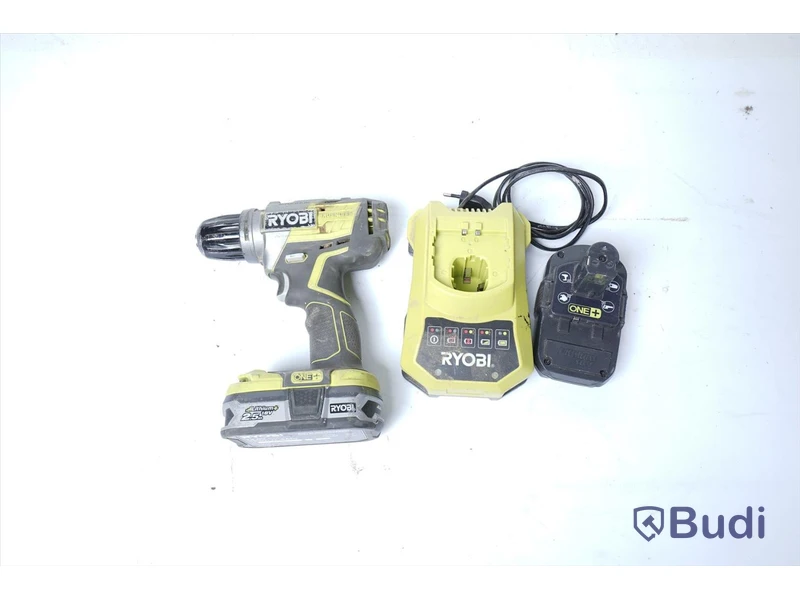 Skruvdragare Ryobi R18DDBL, Inkl. laddare och 2 st. batteri.