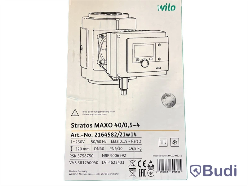 Cirkulationspump Stratos maxo 40/0.5-4, Ord. pris inkl. moms: ca 27.000 kr