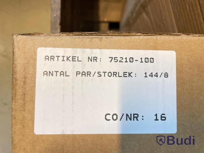 144 par Arbetshandskar Hestra Job Neptun, svart/grå stl 8, Totalt ord. pris inkl. moms: ca 21.600 kr