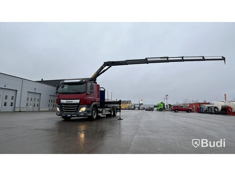 Brädgårdsbil DAF CF 370  FAN -2018 | Palfinger PK 19.001 - EXPORT momsfri försäljning inom EU. Regnr: SHG508, Chassi no: XLRASM4100G197085 - Köpare: SALPER IMPORT TRUCKS S.L, VAT ESB321305179 , Land: Spain, Intrastat HS code: 87044399, Vikt: 12940 kg