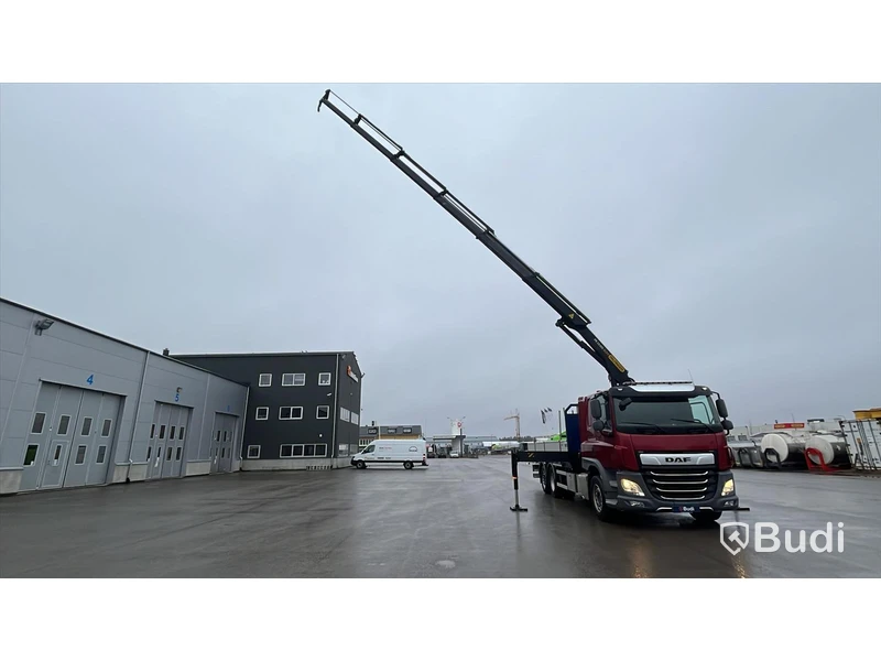Brädgårdsbil DAF CF 370  FAN -2018 | Palfinger PK 19.001 - EXPORT momsfri försäljning inom EU. Regnr: SHG508, Chassi no: XLRASM4100G197085 - Köpare: SALPER IMPORT TRUCKS S.L, VAT ESB321305179 , Land: Spain, Intrastat HS code: 87044399, Vikt: 12940 kg