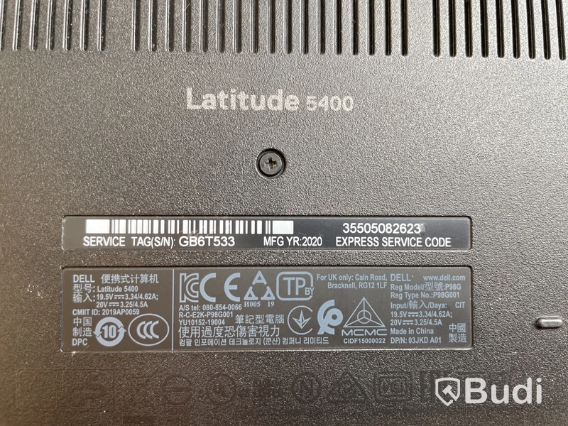 Dator Dell Latitude 5400 inkl. laddare. OBS! Inget OS.