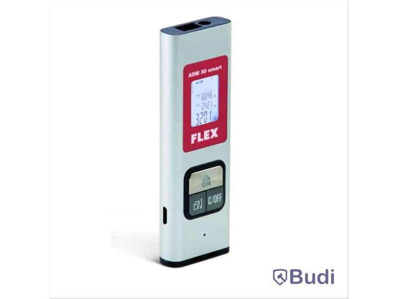 AVSTÅNDSMÄTA. FLEX ADM30 SMART, 0.03-30 M ± 3MM FJÄDERLÄTT 38G,  Ord. pris inkl. moms: ca 800 kr