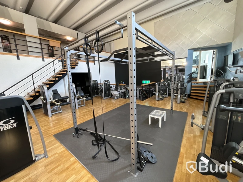 Crossfit-rigg med golvmatta.