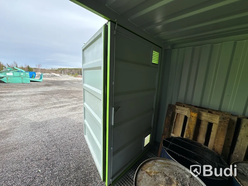 Miljöstation 20fot container med öppningsbar sida