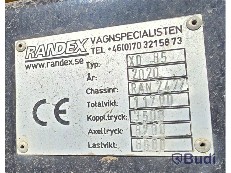 Dumpervagn Randex XD85