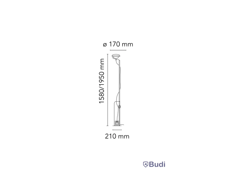Golvlampa, Flos, Toio Led, svart