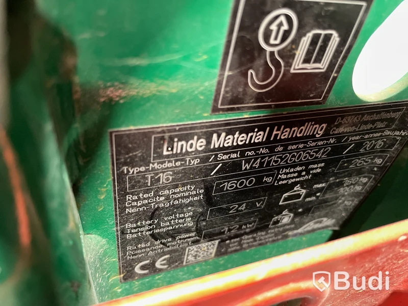 Linde Truck-T16 Säljes via auktion