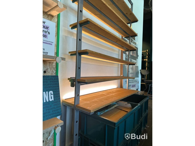 Väggfäst butikshylla