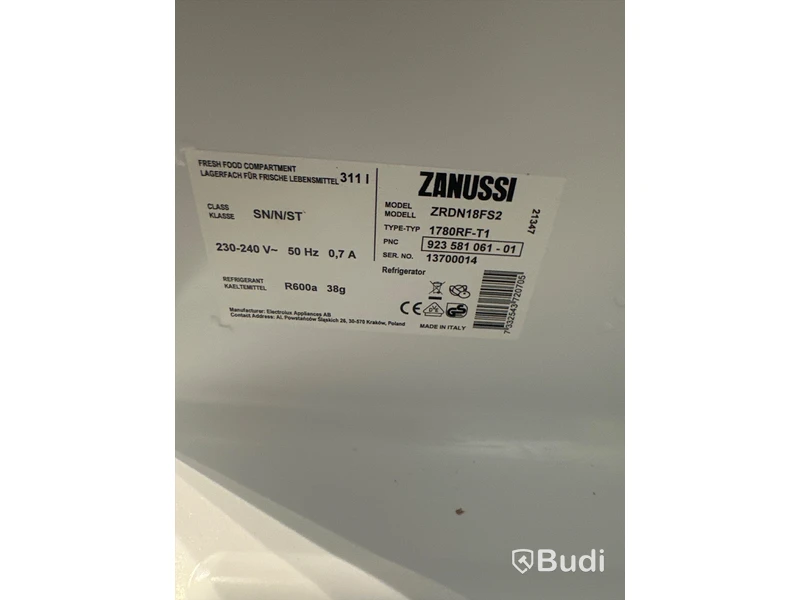 Kyl, ZANUSSI ZRDN18FS2 ord. pris. ca 9.699 kr.