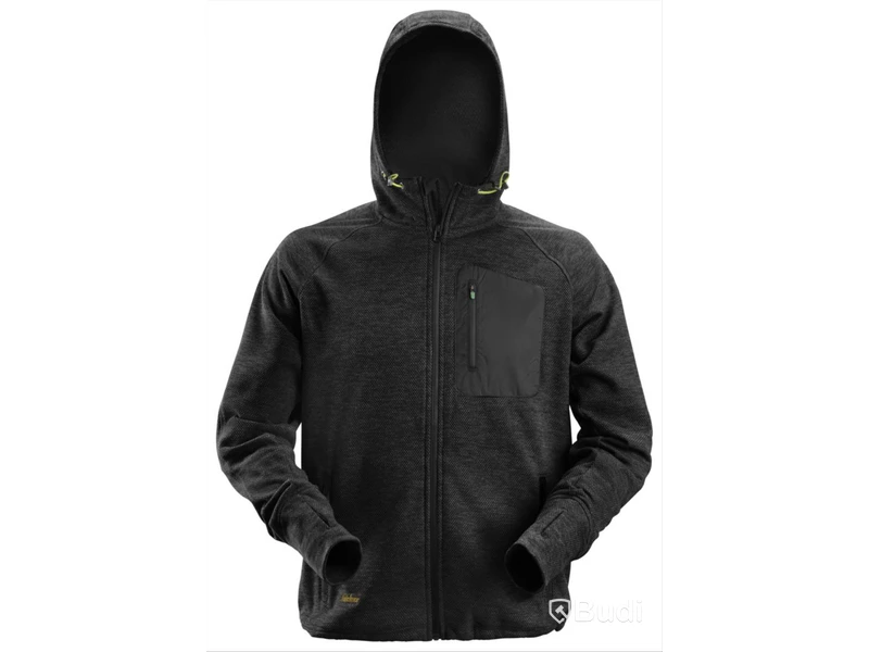 FLEECETRÖJA SNICKERS 8041 SVART, MED HUVA FW STL XXL