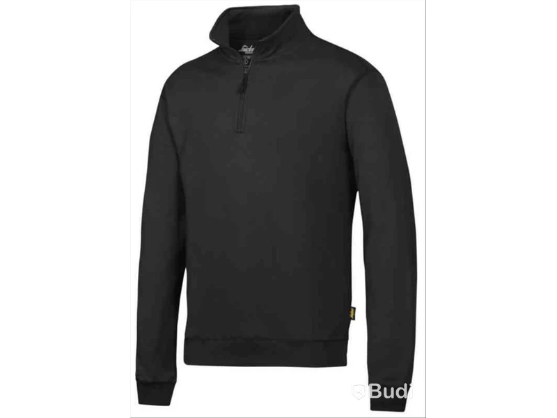 SWEATSHIRT SNICKERS 2818 SVART, KORT DRAGKEDJA STL. M