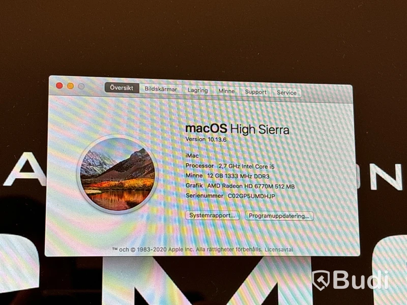 Apple iMac 27” 2,7 GHz Intel Core i5
