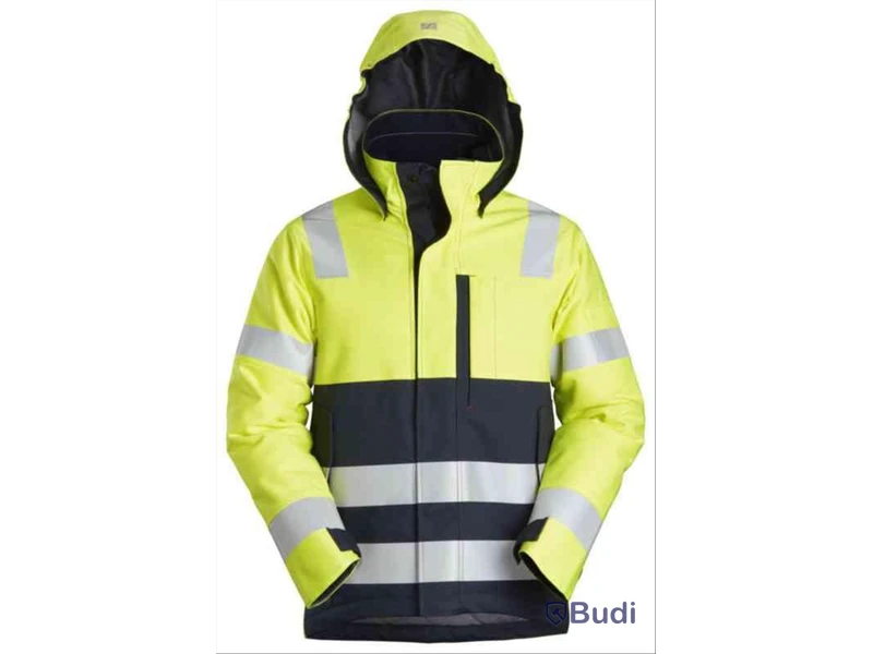 VINTERJACKA Stl M, Snickers Workwear 1163-6695 GUL\/MARIN, VARSEL PROTEC KL3