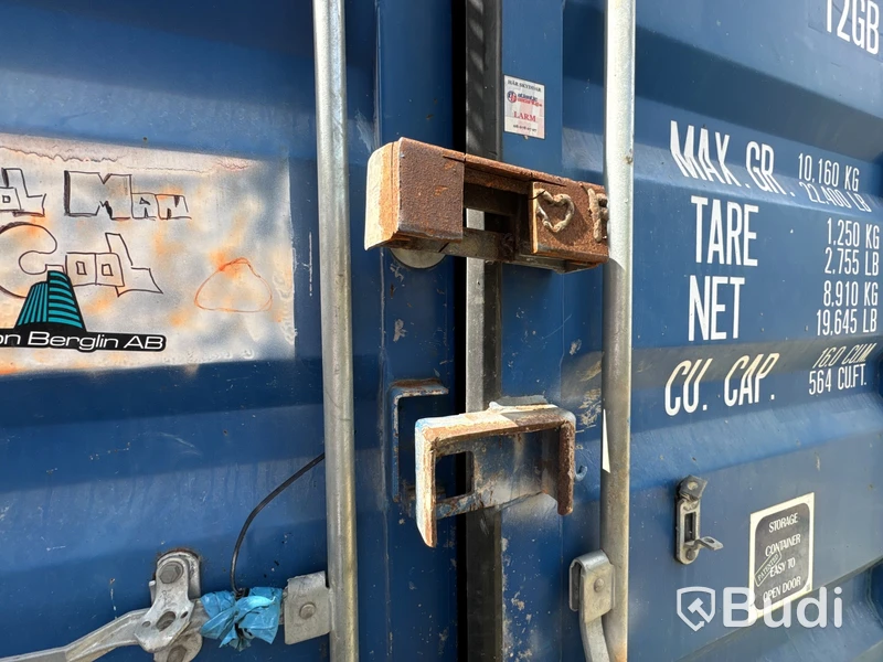 Container 10 fot, isolerad, med innehåll, inredning