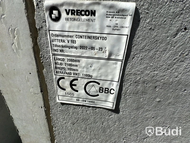 Betonghuv för 5 fots verktygsbod