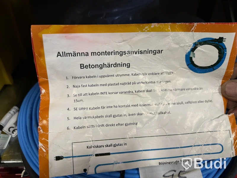 2 st. Värmekablar för betonghärdning