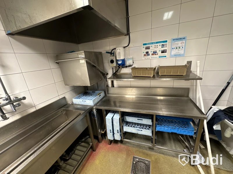 Wexiödisk huvdiskmaskin med in- och utmatning, brickor, avlastningsbänkar