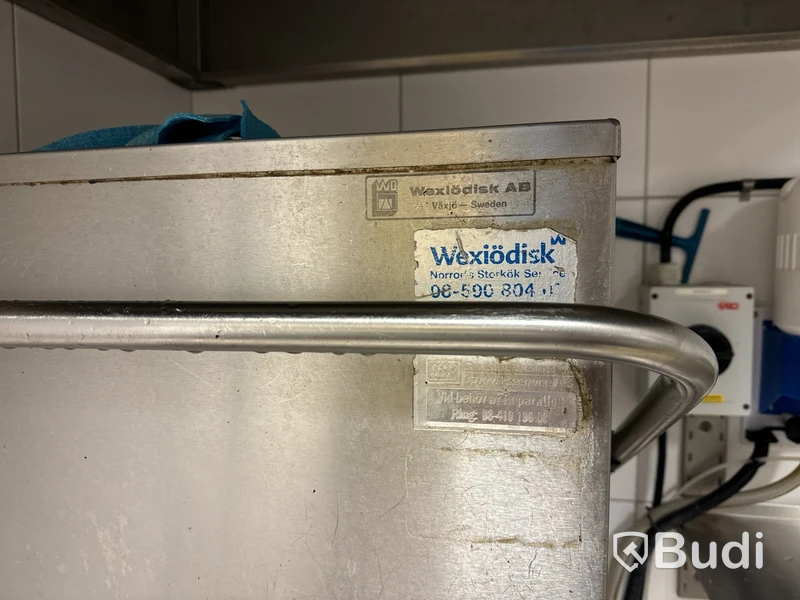 Wexiödisk huvdiskmaskin med in- och utmatning, brickor, avlastningsbänkar