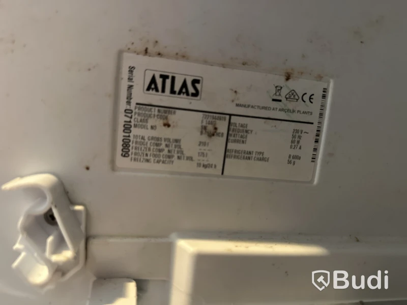 Frysskåp ATLAS. B-560 HCB 210 liter