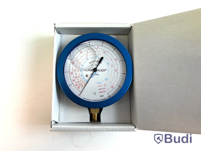 2 st. Manometer, Pressure Gauge composite diam 80, oljefylld, Blondelle.