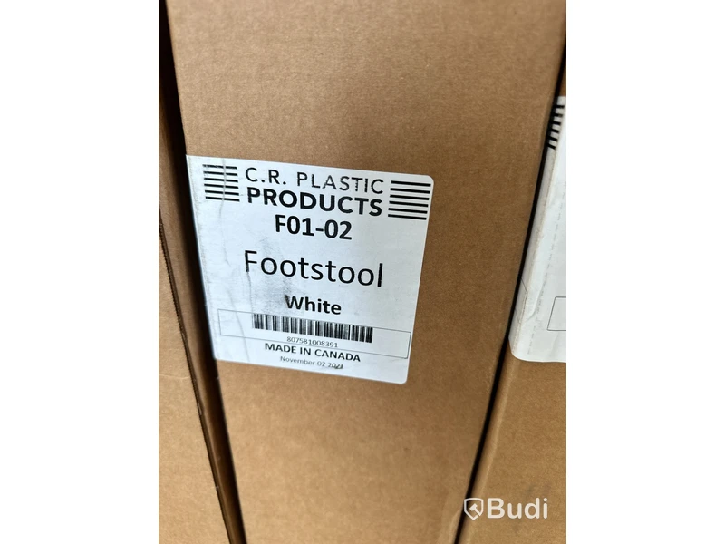 Fotpall ny i kartong vit