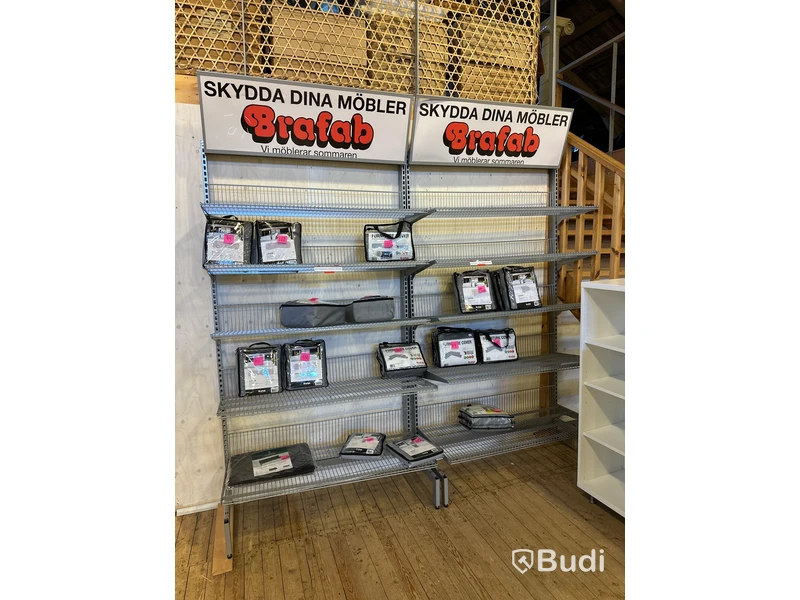 2 st. Butikshyllor i metall