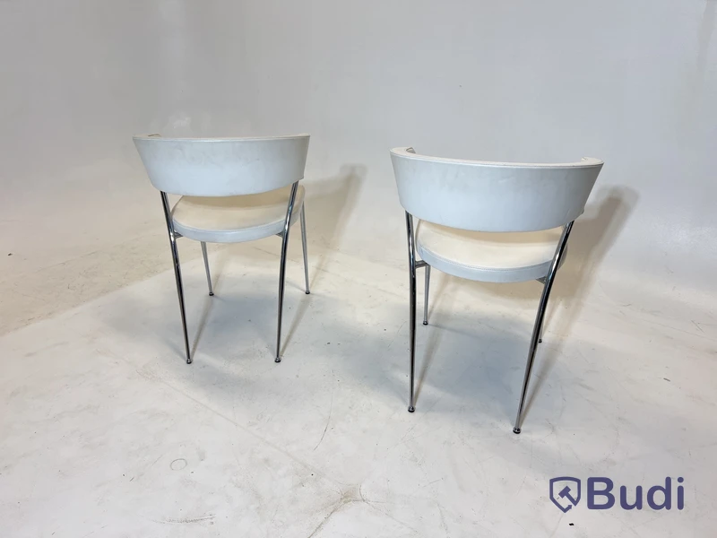 2 st. Matsalsstol Bontempi, vit