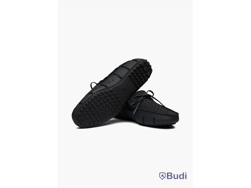 Loafers Swims, The woven driver, svart, stl. 40