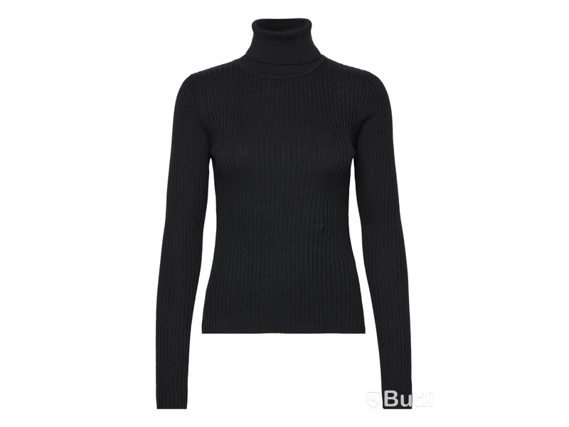 Polotröja Ganni Sprayed Merino Rib Open Back Highneck, stl. XS