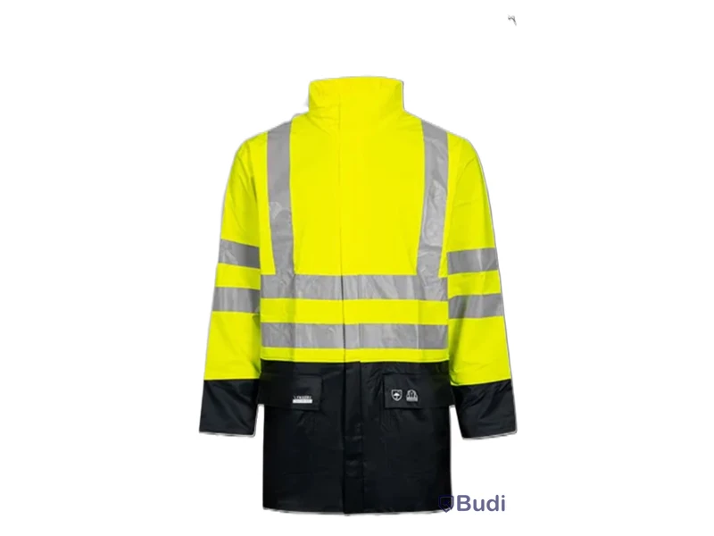 2 st. Regnjacka Lyngsoe rainwear, varsel, gul/blå, stl. XXXL