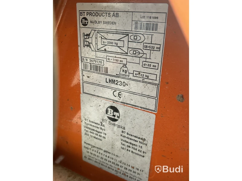 Palldragare BT LHM230 - 2300 kg