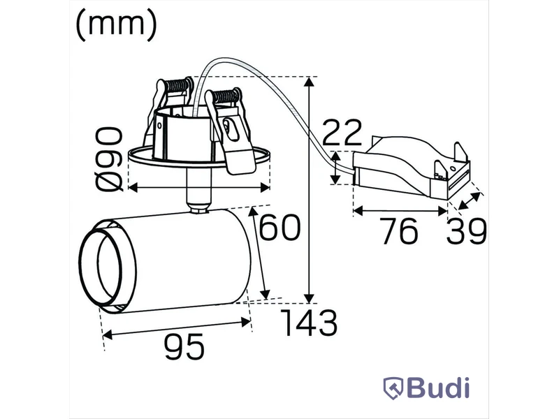 SPOTLIGHT HIDEALITE, 10W 620LM 2-3K SVART, FOCUS MICRO TUNE
